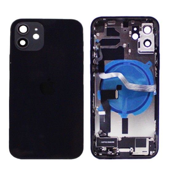 TRASEIRA TAMPA CHASSI COMPLETO APPLE IPHONE 12 PRETO TRASEIRA TAMPA CHASSI COMPLETO APPLE IPHONE 12 PRETO